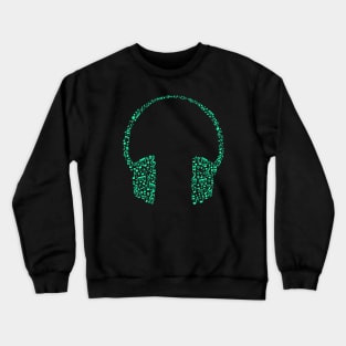 music notes headphone Crewneck Sweatshirt